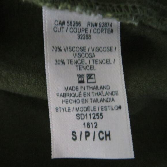 Splendid Shirt Dress, Long Sleeve Button Up Womens Sz Small Olive Green - Picture 6 of 8